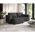 ECKSOFA Anthrazit Webstoff Zierkissen, Rückenkissen, Rücken echt  - Anthrazit/Schwarz, MODERN, Kunststoff/Textil (153/250cm) - Xora