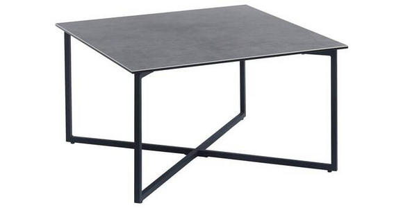 COUCHTISCH quadratisch Grau, Schwarz 75/75/45 cm  - Schwarz/Grau, Design, Glas/Keramik (75/75/45cm) - Hom`in