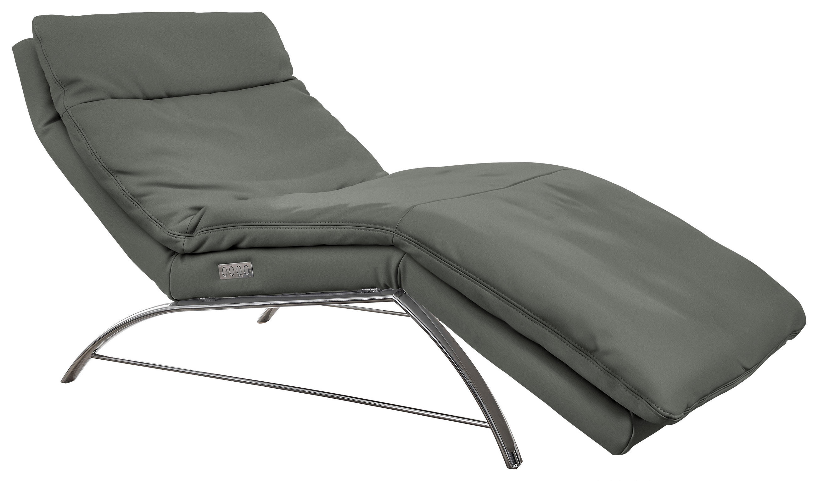 RELAXLIEGE in Echtleder Anthrazit  - Anthrazit/Alufarben, Basics, Leder (95/91/170cm) - Chilliano