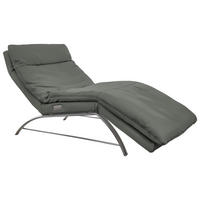 RELAXLIEGE in Echtleder Anthrazit  - Anthrazit/Alufarben, Basics, Leder (95/91/170cm) - Chilliano
