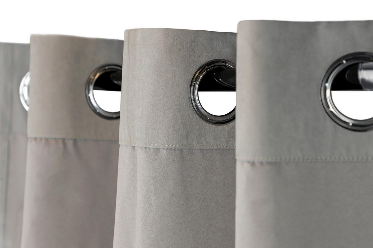 ÖSENVORHANG blickdicht  - Graphitfarben/Grau, Basics, Textil (130/250cm) - Schöner Wohnen