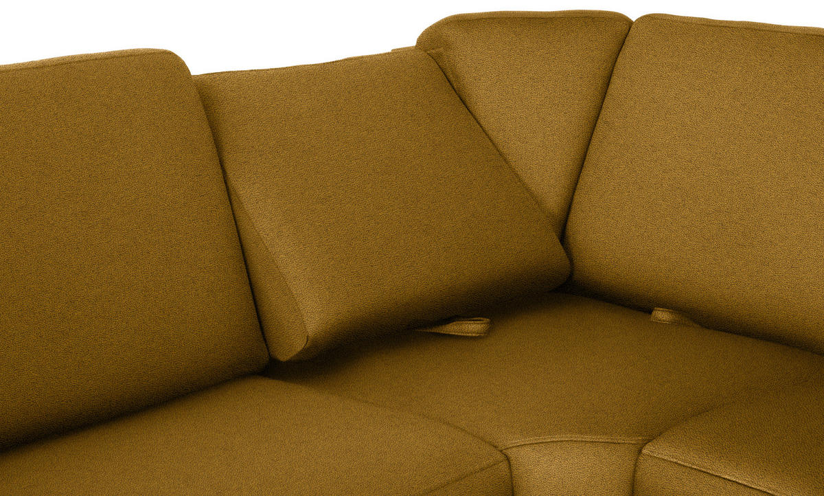 WOHNLANDSCHAFT Braun, Grün Flachgewebe  - Chromfarben/Braun, KONVENTIONELL, Textil/Metall (240/330/163cm) - Beldomo System