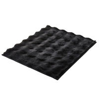 BADEMATTE Schwarz 50/60 cm  - Schwarz, Basics, Kunststoff/Textil (50/60cm) - Kleine Wolke