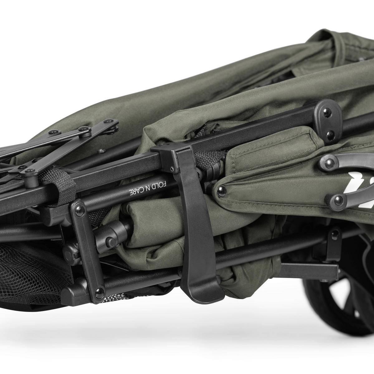 BUGGY Fold N Care  - Olivgrün, Basics (87/47/107cm) - Hauck