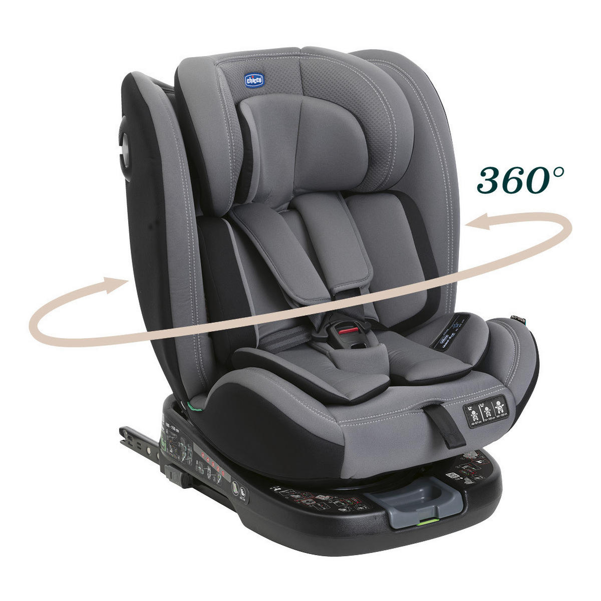 KINDERAUTOSITZ  - Schwarz/Grau, Basics (46/54/69/44cm) - Chicco