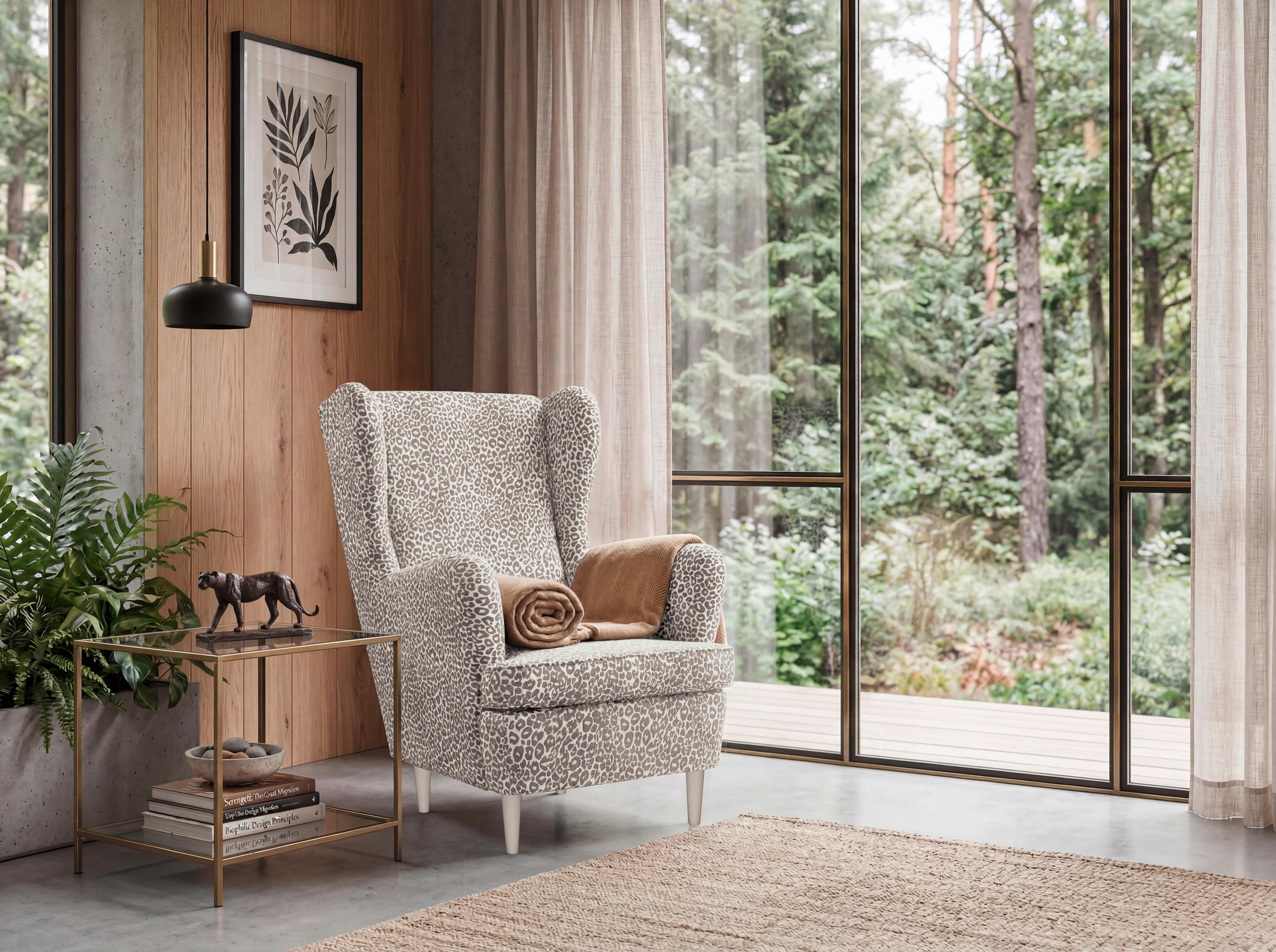 SESSEL in Jacquard, Webstoff Beige  - Kaschmir/Beige, MODERN, Holz/Textil (78/102/98cm) - MID.YOU