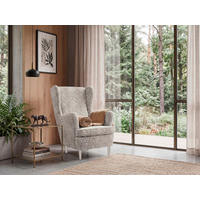 SESSEL in Jacquard, Webstoff Beige  - Kaschmir/Beige, MODERN, Holz/Textil (78/102/98cm) - MID.YOU