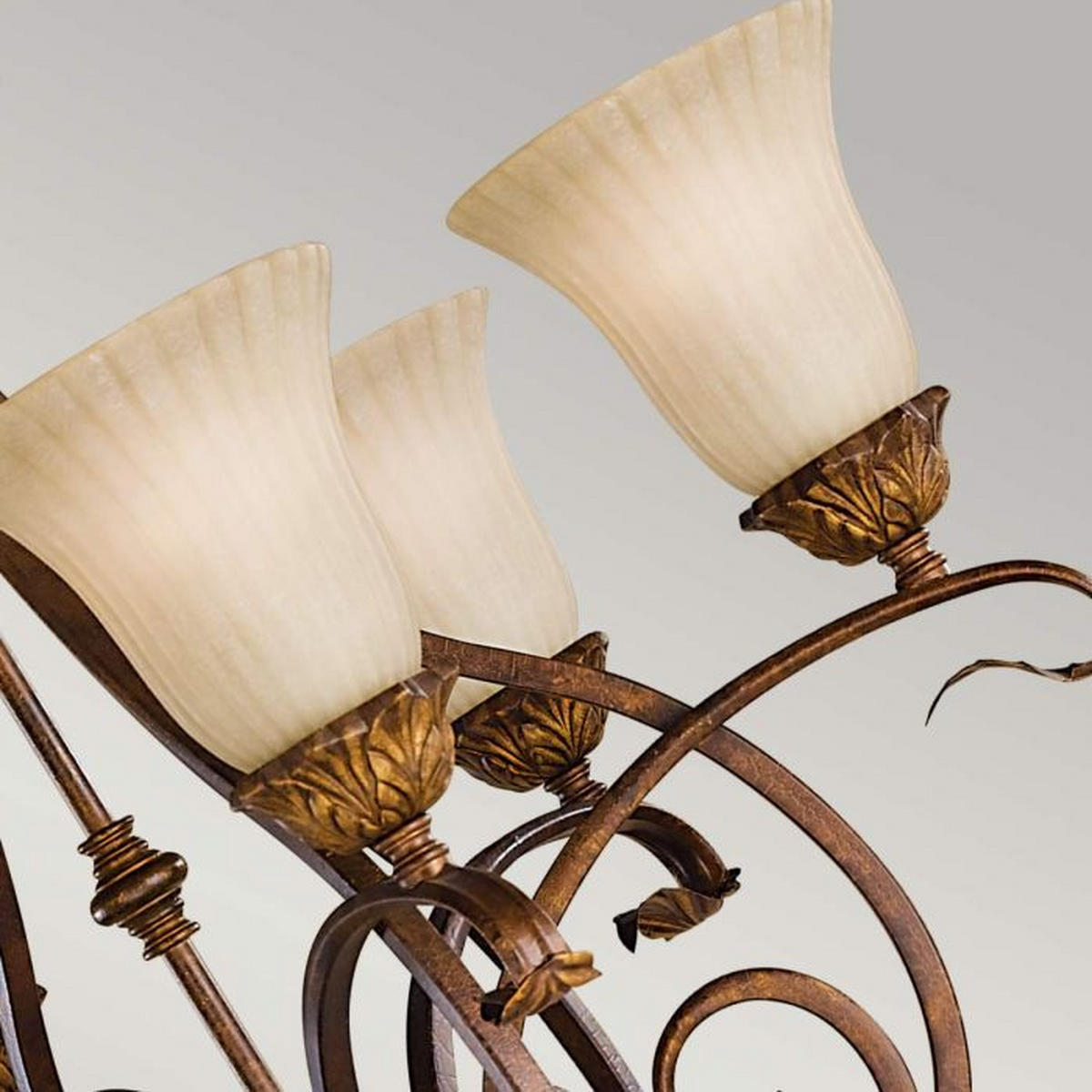 LUSTER  73/82 cm      Sonomavalley  - crvenosmeđa, Konvencionalno, staklo/metal (73/82cm) - Elstead Lighting
