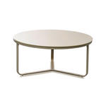 COUCHTISCH 80/80/35 cm rund Creme  - Creme, Design, Glas/Metall (80/80/35cm) - Xora