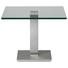 BEISTELLTISCH in Metall, Glas 60/60/46-65 cm - Edelstahlfarben/Grau, Design, Glas/Kunststoff (60/60/46-65cm) BEISTELLTISCH in Metall, Glas 60/60/46-65 cm - Edelstahlfarben/Grau, Design, Glas/Kunststoff (60/60/46-65cm)