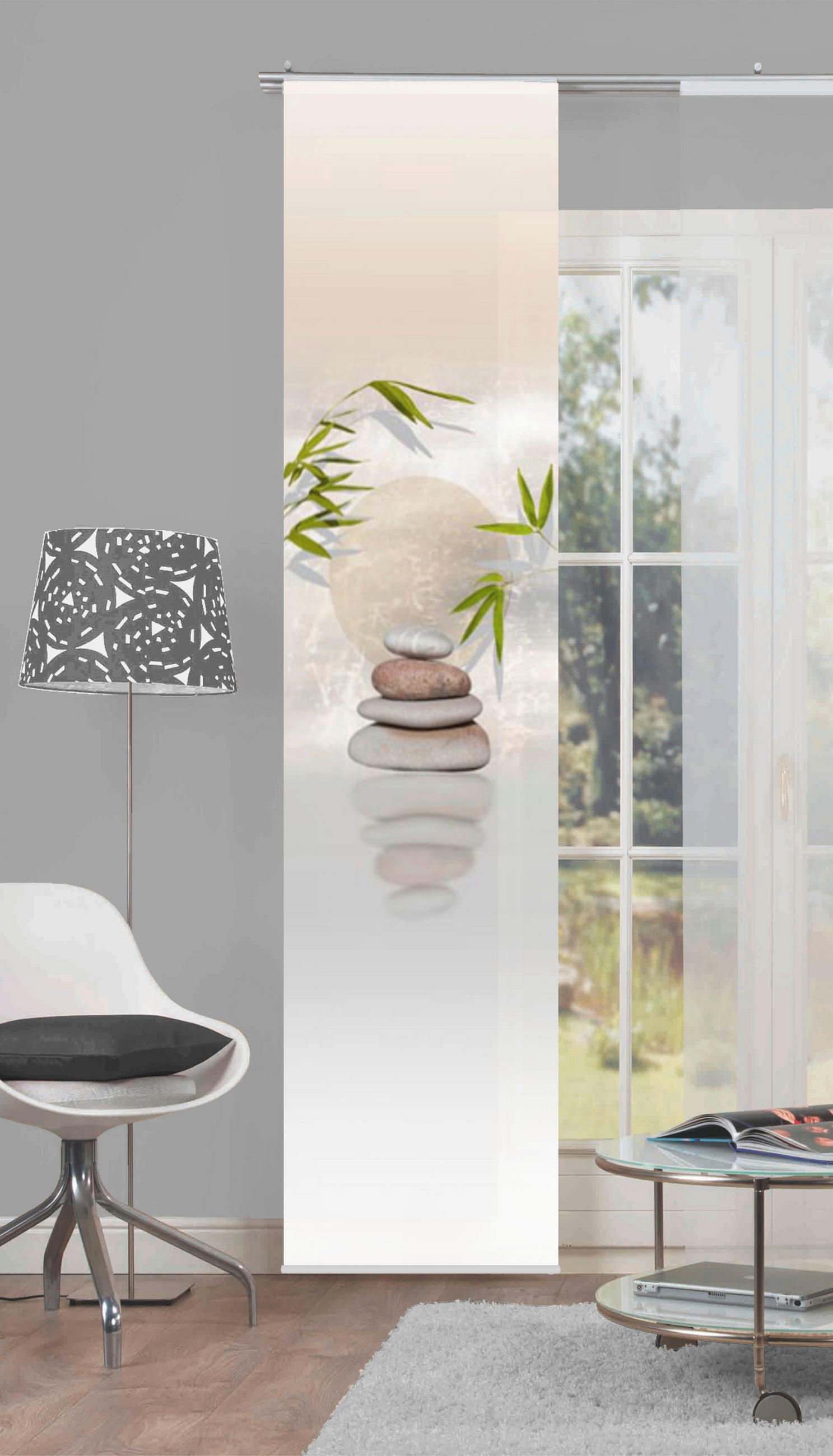 FLÄCHENVORHANG   blickdicht   60/245 cm  - Naturfarben, Design, Textil (60/245cm)