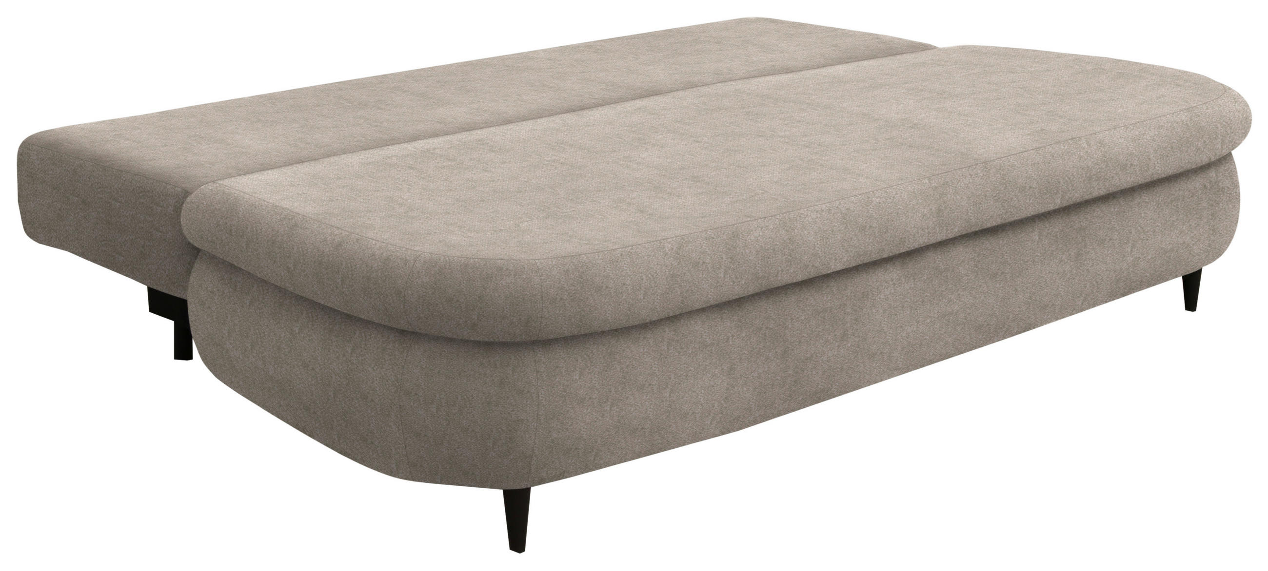 SCHLAFSOFA in Velours Beige  - Beige/Schwarz, Design, Holz/Textil (213/89/105cm) - Novel
