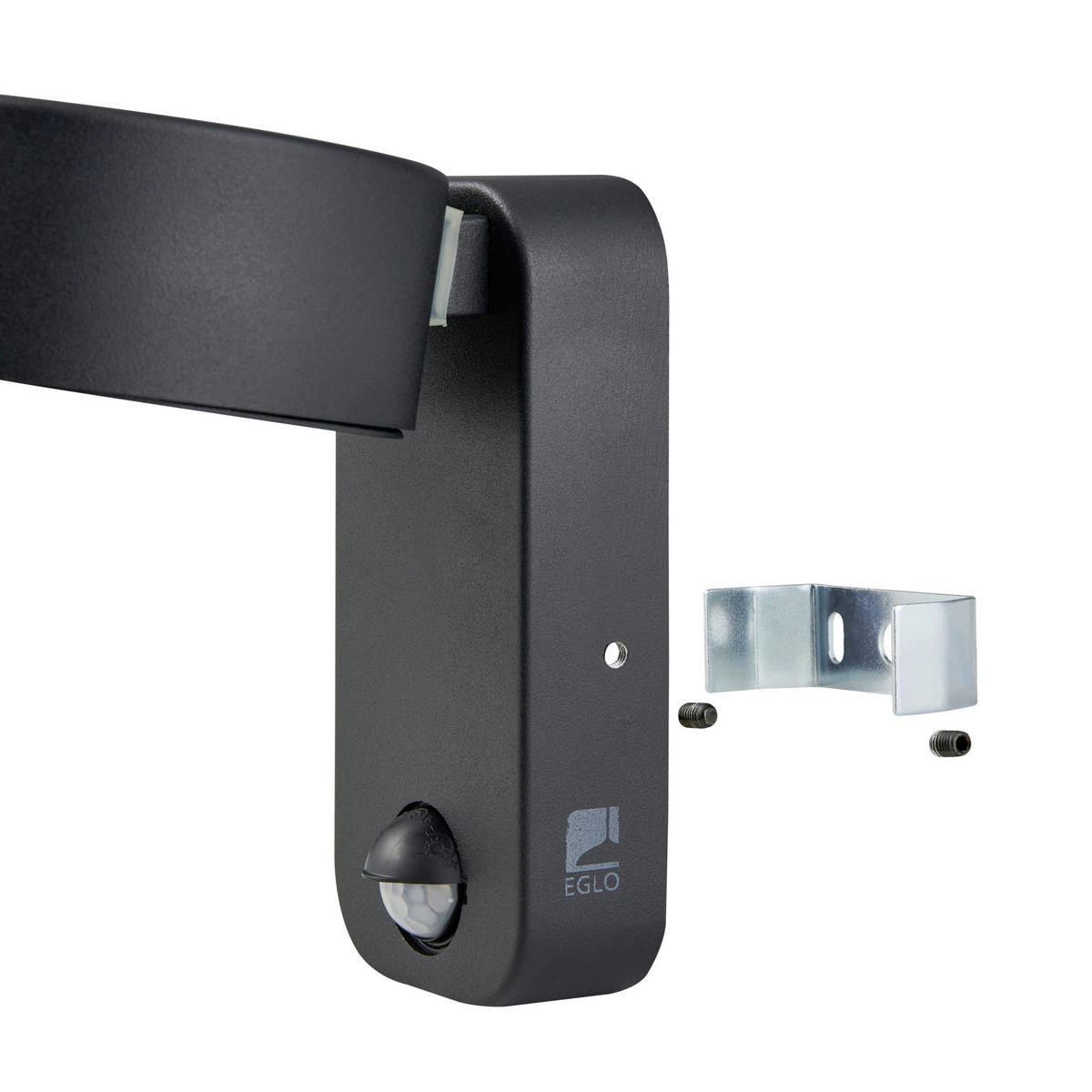 AUSSENWANDLEUCHTE - Transparent/Schwarz, Design, Kunststoff/Metall (17/11,5/15,5cm) - Eglo