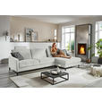 ECKSOFA  in Chenille, Flachgewebe Beige  316/175 cm  - Beige/Schwarz, Design, Textil/Metall (316/175cm) - Dieter Knoll