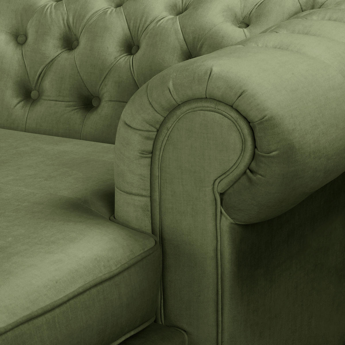 ECKSOFA Laura in Mikrofaser Dunkelgrün  284/182 cm  - Dunkelgrün/Braun, Design, Holz/Textil (284/182cm) - P & B