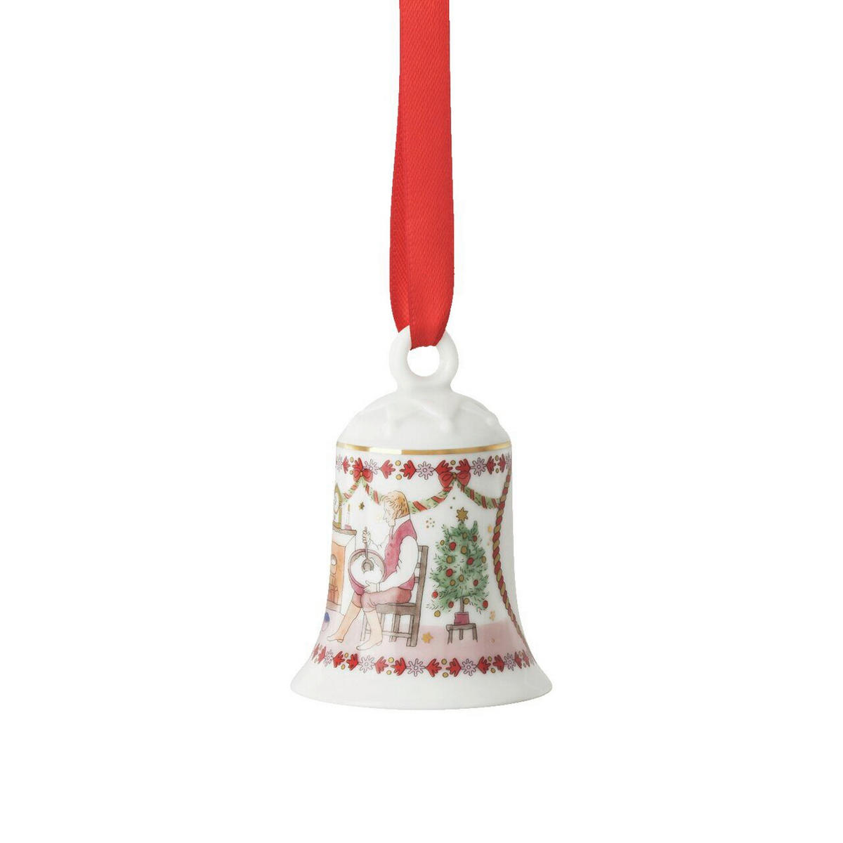 CHRISTBAUMANHÄNGER Porzellanglocke - Weihnachtsglocke 26  - Multicolor, Basics, Keramik (7,5cm) - Hutschenreuther