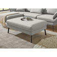 ECKSOFA  in Flachgewebe Silberfarben  175-224/255-365 cm  - Silberfarben/Schwarz, Design, Textil/Metall (175-224/255-365cm) - Dieter Knoll