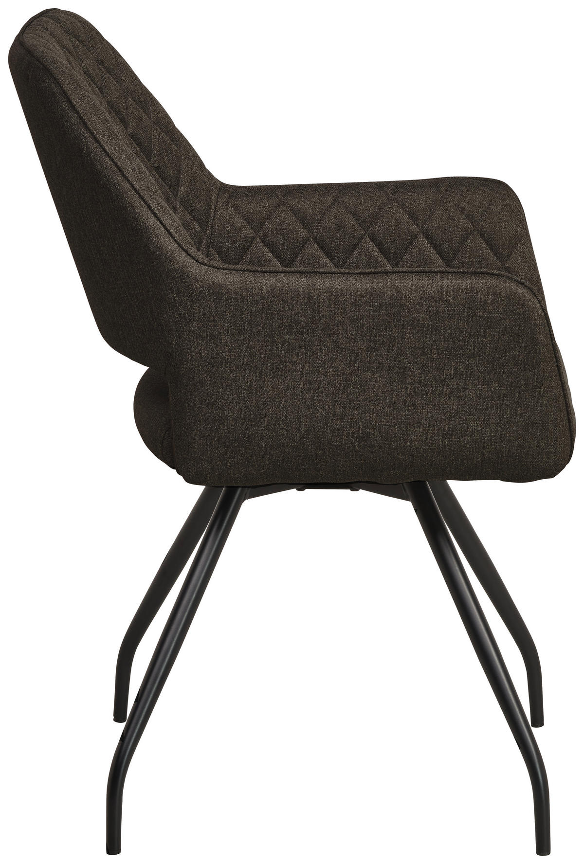 NASLANJAČ, les, kovina, tekstil črna, sivorjava  - črna/sivorjava, Konvencionalno, kovina/tekstil (57/85.5/60cm) - MID.YOU