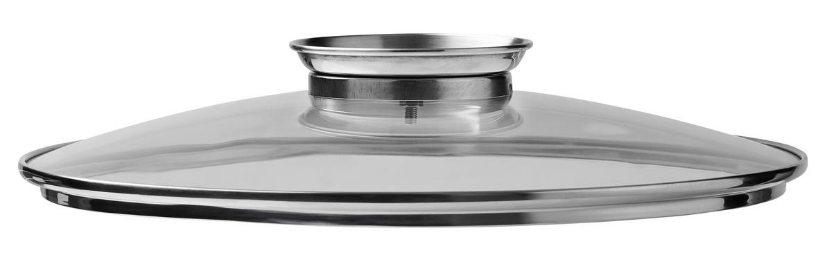 SERVÍROVACÍ PÁNEV  nepřilnavý povrch Greblon®  28/7,5 cm  - černá/čiré, Basics, kov/sklo (28/7,5cm) - Homeware Profession.