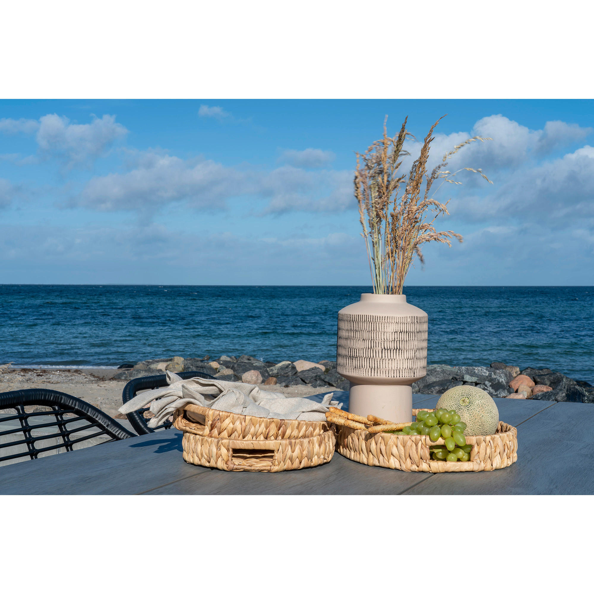 SERVIERTABLETT-SET     - Hellbraun, Design, Holz