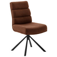 STUHL  Stoffauswahl, Typenauswahl, Sitzfläche 360° drehbar, Gestellauswahl Webstoff  Schwarz, Rostfarben  - Rostfarben/Schwarz, Design, Textil/Metall (47/90/64cm) - Dieter Knoll
