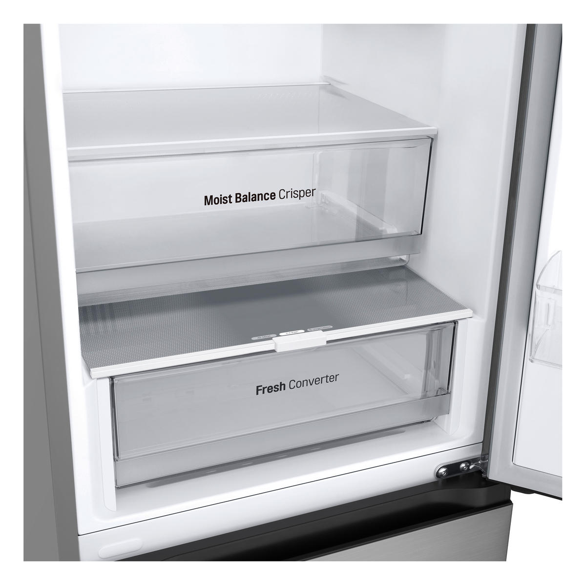 KÜHL-GEFRIER-KOMBINATION 59.5/186/67.5 cm GBV3100CPY  - Silberfarben, Trend, Glas/Kunststoff (59.5/186/67.5cm) - LG