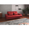 3-SITZER-SOFA Kombination Echtleder/Stoff Vliesstoff Rot  - Rot/Schwarz, KONVENTIONELL, Leder/Textil (212/90/122cm) - Sit & More