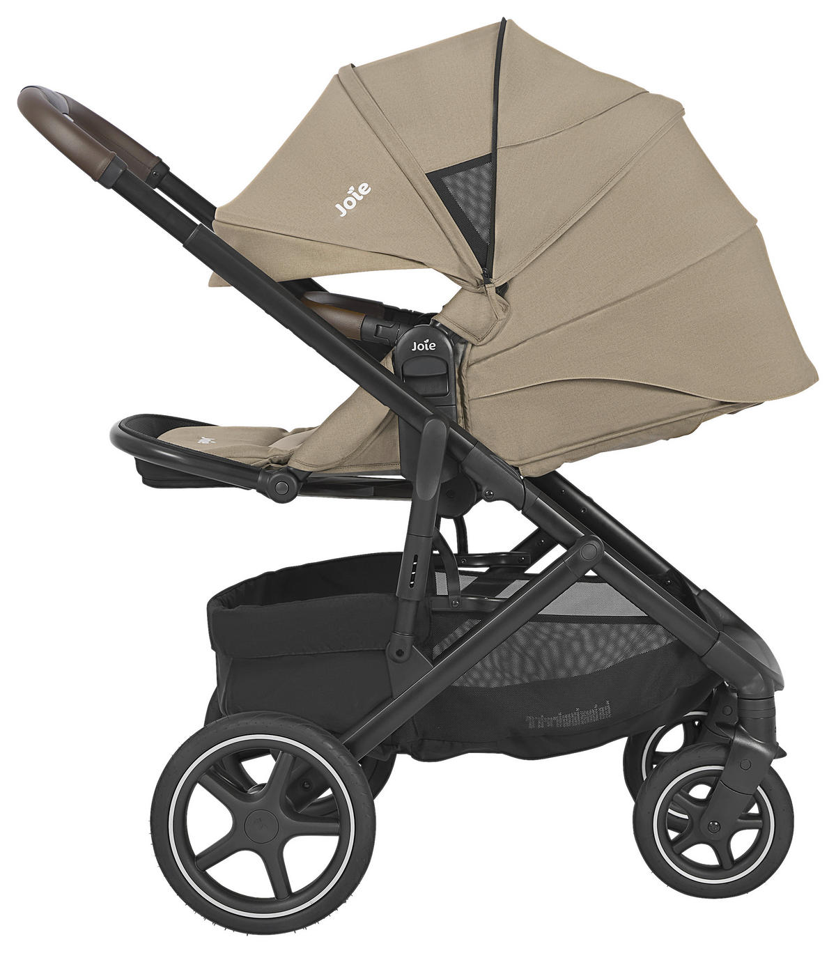 KINDERWAGENSET Elara 4in1  - Beigebraun/Schwarz, Basics, Textil/Metall (64/112/97cm) - Joie