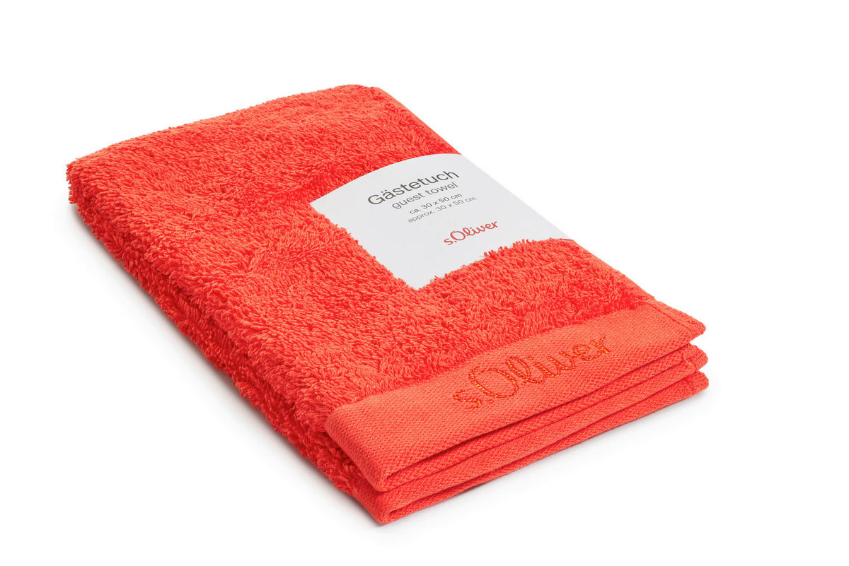 GÄSTETUCH s.Oliver Rot 2-teilig 30/50 cm  - Rot, Trend, Textil (30/50cm) - S. Oliver