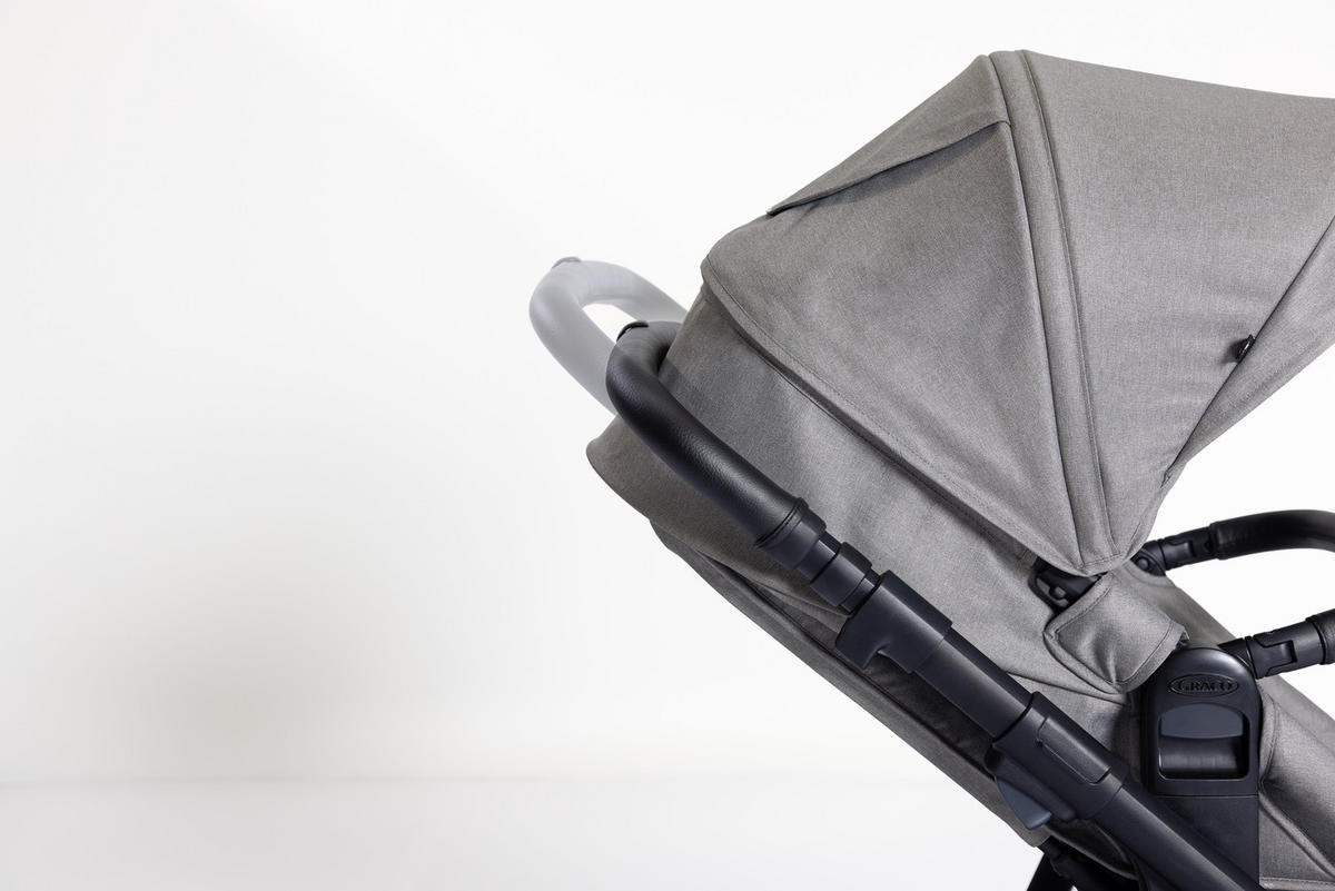 KINDERWAGENSET  Near2Me 3in1  Ash  - Schwarz/Grau, Basics, Kunststoff/Metall (62,7/120/95cm) - Graco