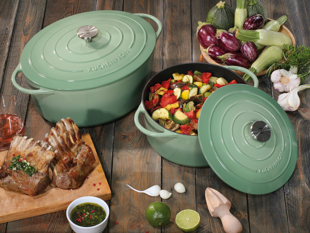 BRATENTOPF PROVENCE 5,3 L  - Jadegrün, Basics, Metall (26/33,5cm) - KÜCHENPROFI