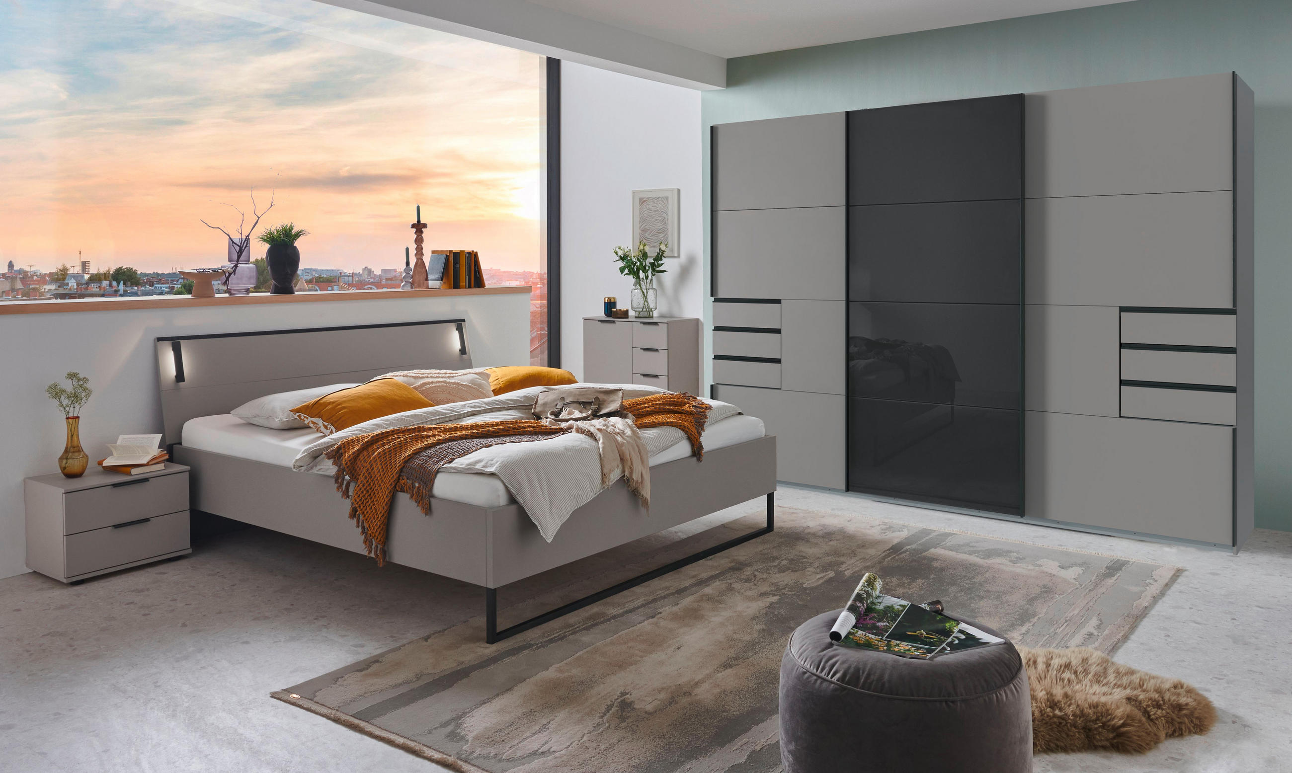 ÁGY 180/200 cm  bézs, szahara, szürkésbézs  - bézs/szahara, Design, faalapú anyag/fém (180/200cm) - Carryhome