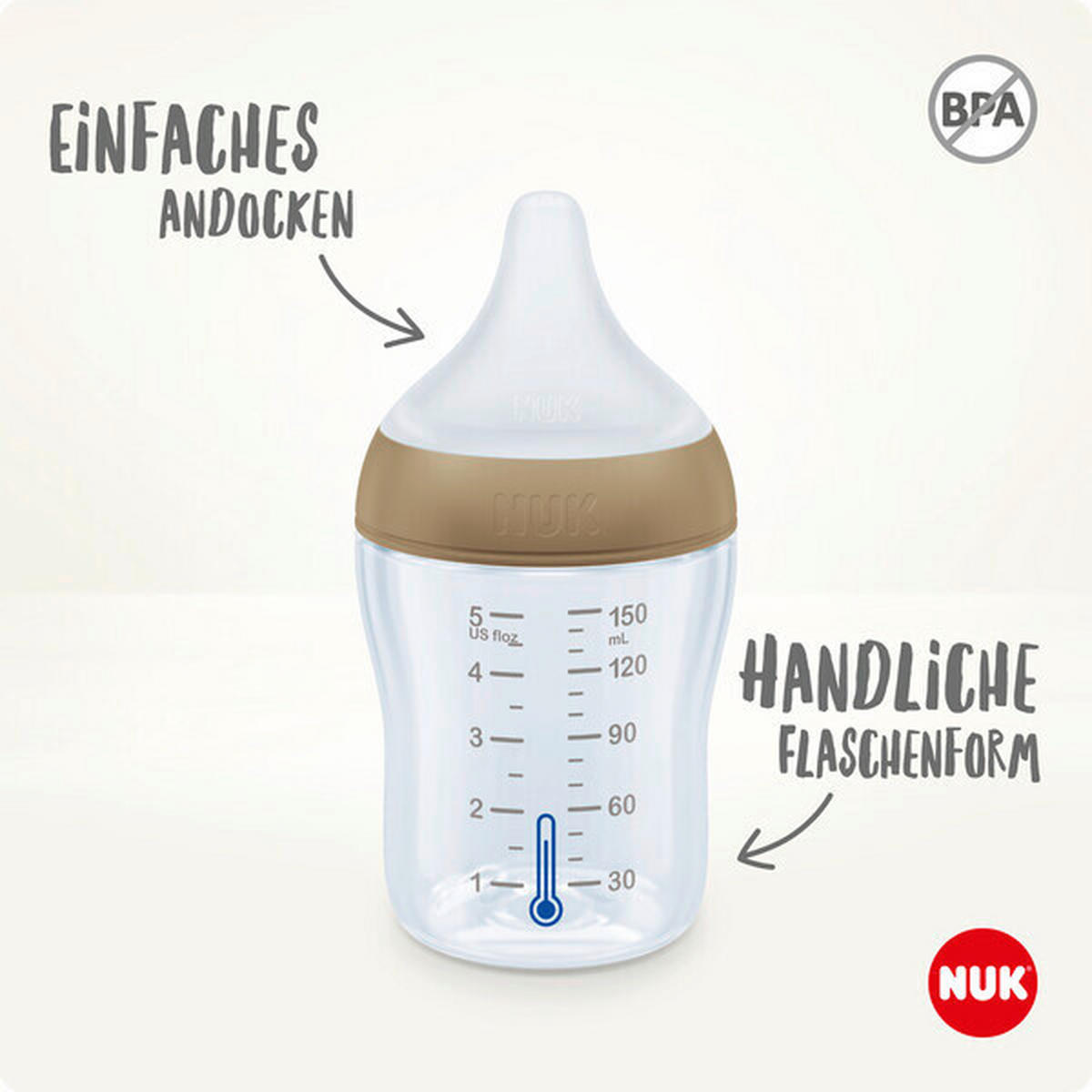 BABYFLASCHE Perfect Match 150 ml  - Transparent/Multicolor, Basics, Kunststoff (7,2/7,2/17,3cm) - NUK