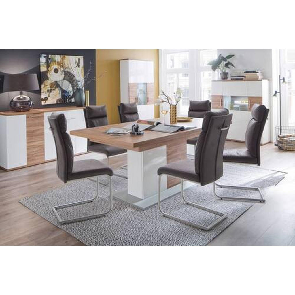 Thumbnail - Livetastic Sideboard Colombo, Weiß, Eiche, Metall, 1 Schubladen, 180x86x43 cm, Made in EU, Schlafzimmer, Schlafzimmer Ko...