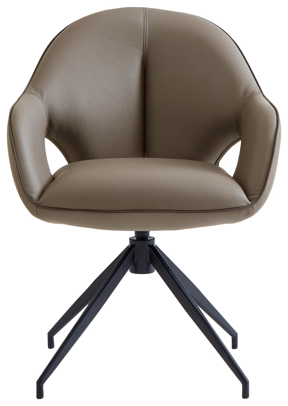 KAROSSZÉK antracit, fekete  - fekete/antracit, Design, bőr/fém (62/85/64cm) - Novel