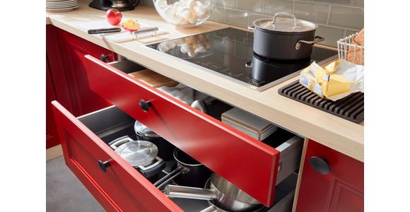 EINBAUKÜCHE - Rot, Design, Holzwerkstoff - Dieter Knoll