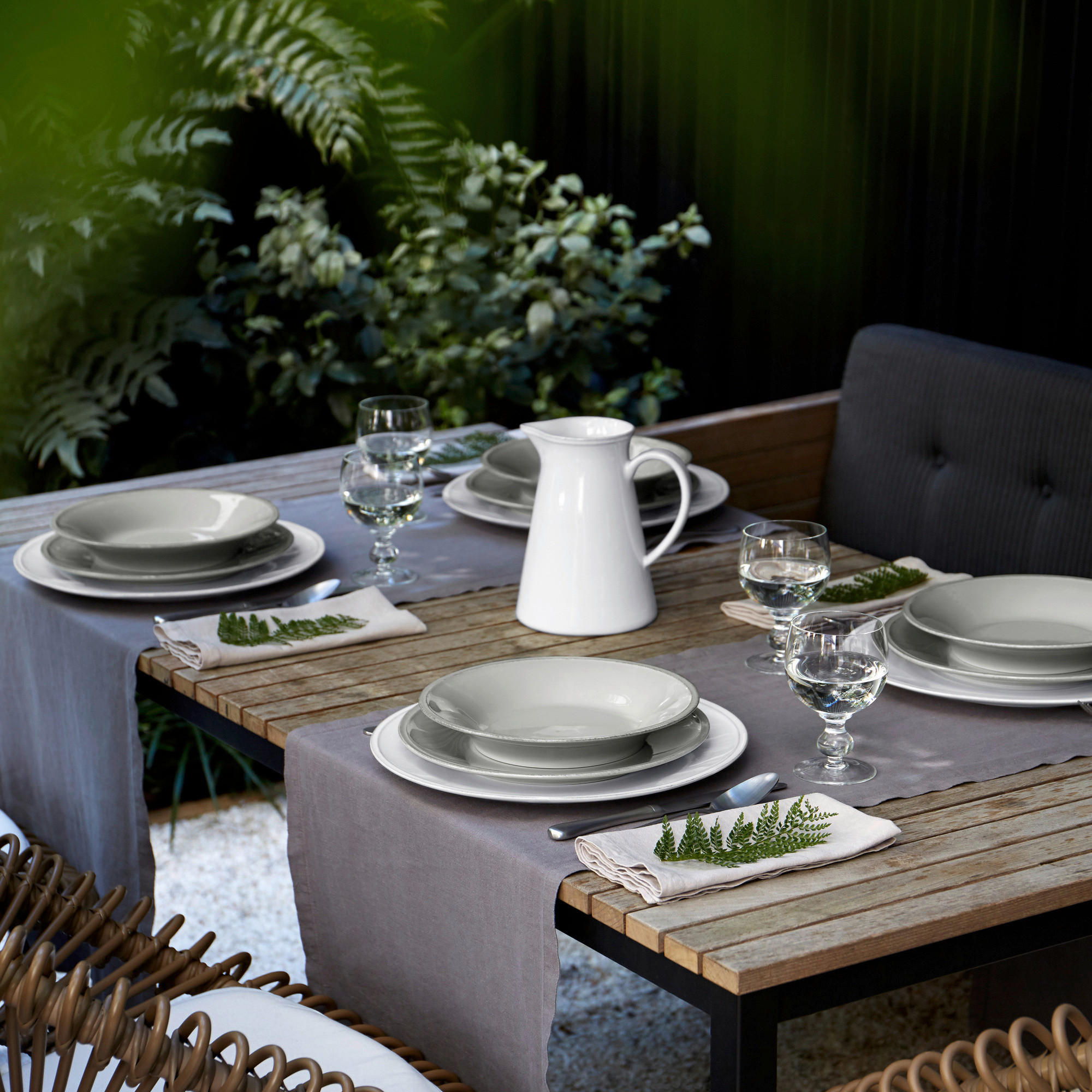 KOMBISERVICE Grau FRISO 30-teilig 6 Personen  - Grau, Basics, Keramik - Costa Nova