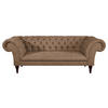 3-SITZER-SOFA in Mikrofaser Cappuccino  - Braun/Cappuccino, Design, Holz/Textil (232/79/97cm) - Livetastic