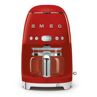 FILTERKAFFEEMASCHINE  - Rot, Basics, Glas (25,6/36,1/24,5cm) - SMEG