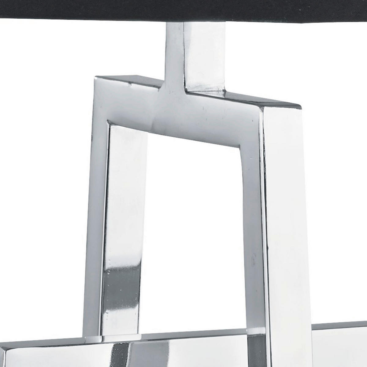 TISCHLEUCHTE York 36/36/60 cm  - Chromfarben/Schwarz, LIFESTYLE, Kunststoff/Textil (36/36/60cm)