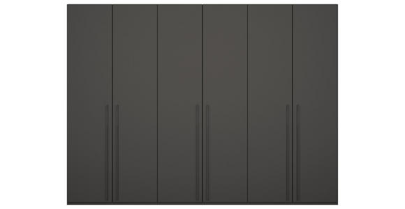 DREHTÜRENSCHRANK 301/223/60 cm 6-türig Graphitfarben - Graphitfarben, Trend, Holzwerkstoff/Metall (301/223/60cm) - Novel