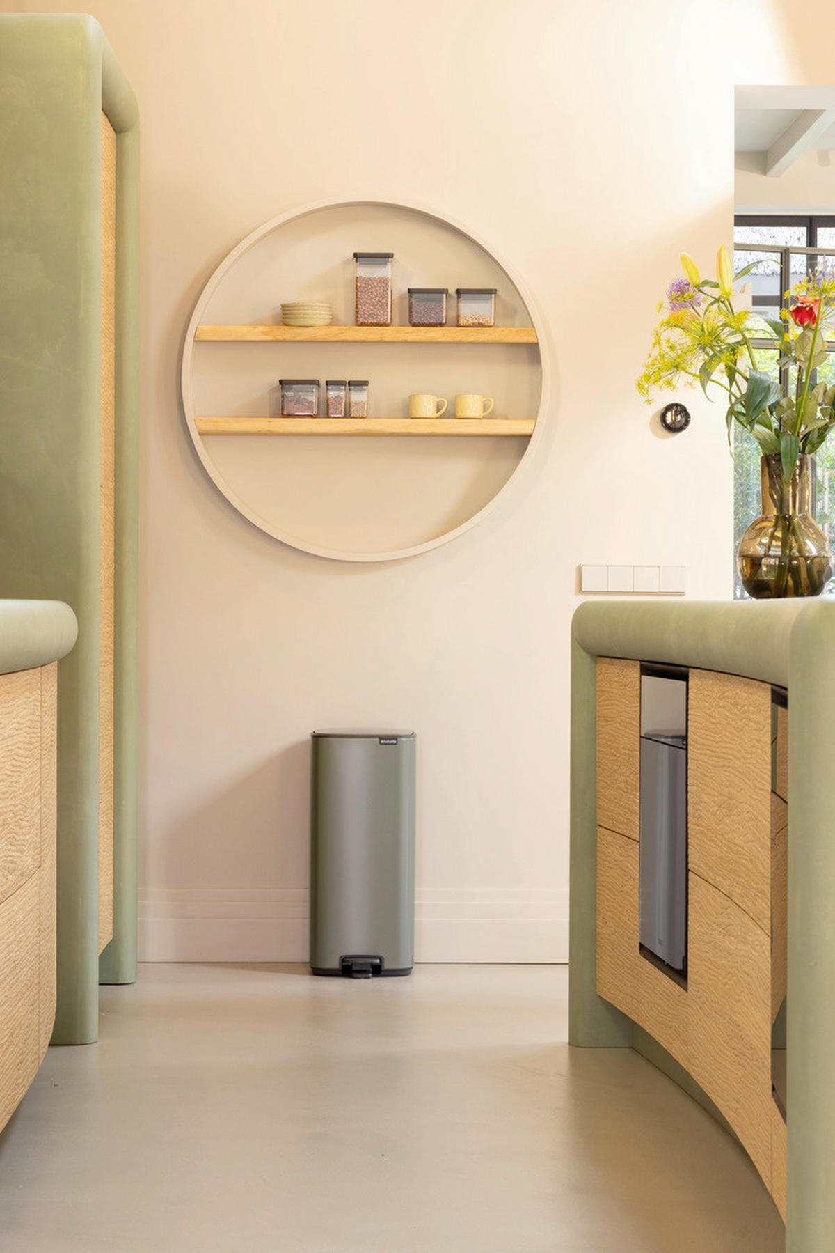 KANTA SA PAPUČICOM  30 l   - antracit/platinasta, Dizajnerski, metal/plastika (28,8/64,7/35,8cm) - Brabantia