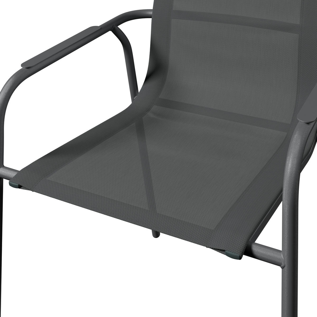 GARTENSTUHL Eisen Grau  - Grau, MODERN, Textil/Metall (60/87/63.5cm) - Ambia Garden