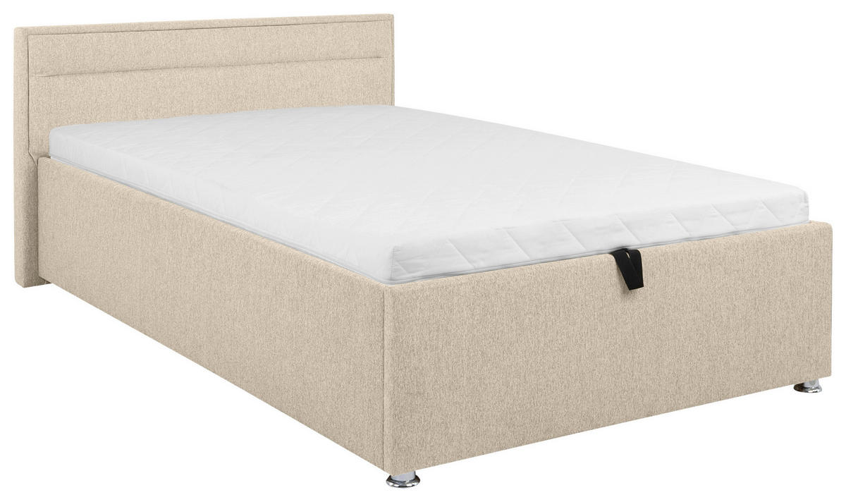TAPECIRANI KREVET   120/200 cm   bež  - bež, Moderno, drvo/metal (120/200cm) - MID.YOU
