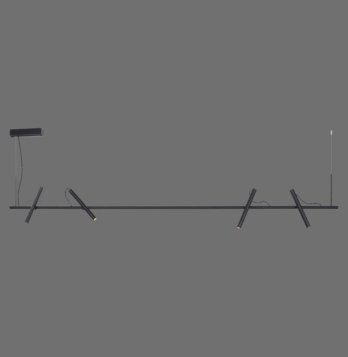 LED-HÄNGELEUCHTE 200/25/50-200 cm  - Schwarz, LIFESTYLE, Kunststoff/Metall (200/25/50-200cm) - Neuhaus PURE