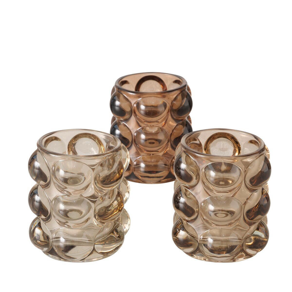 SVIETNIK  sklo - taupe/béžová, Basics, sklo (9/9/9cm)