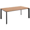 ESSTISCH Schwarz, Eichefarben rechteckig  ausziehbar  - Eichefarben/Schwarz, Basics, Holzwerkstoff/Metall (200-300/95/76cm) - Celina Home