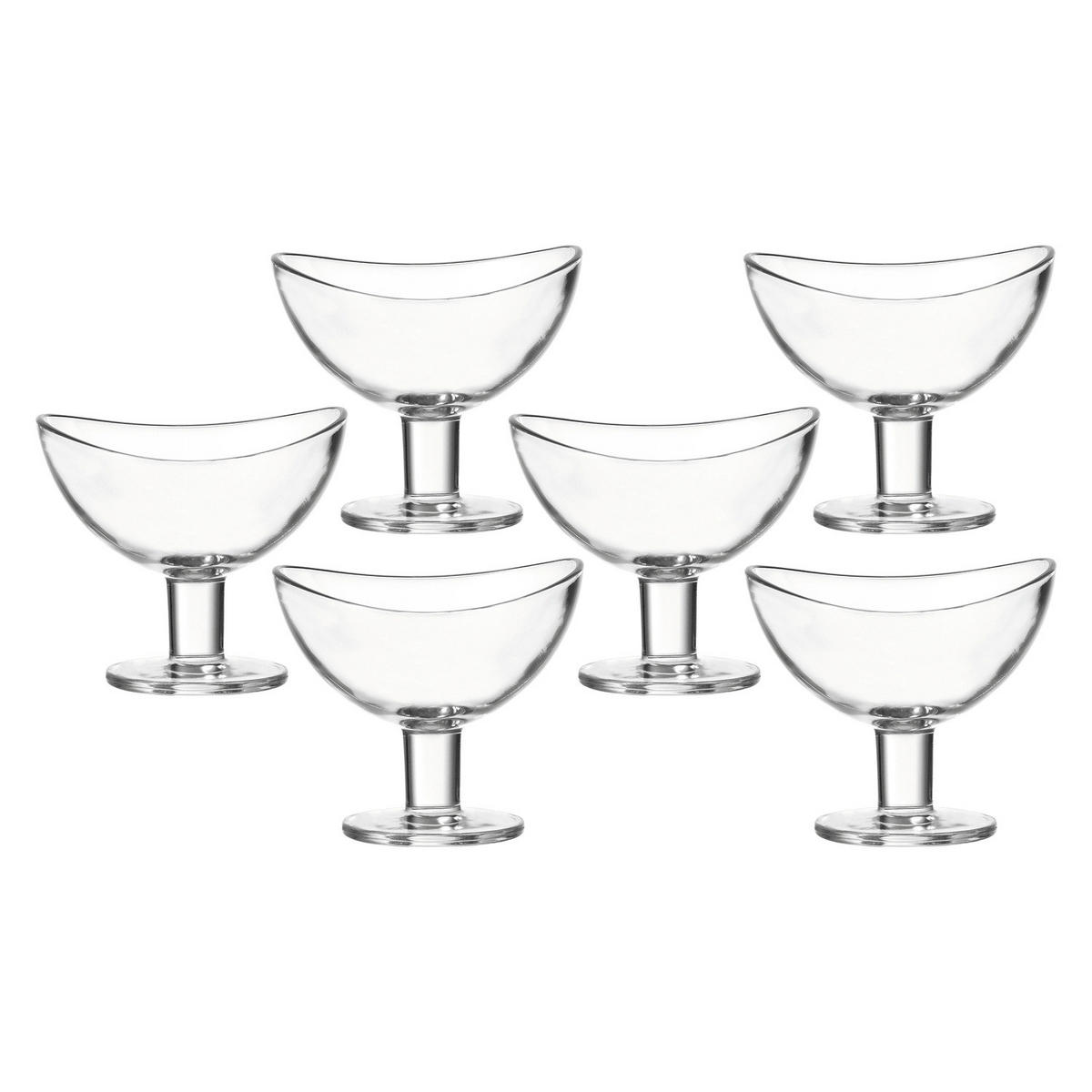 Eisbecher Loop 6-teilig  - Transparent, KONVENTIONELL, Glas (14/12/13.5cm) - Leonardo