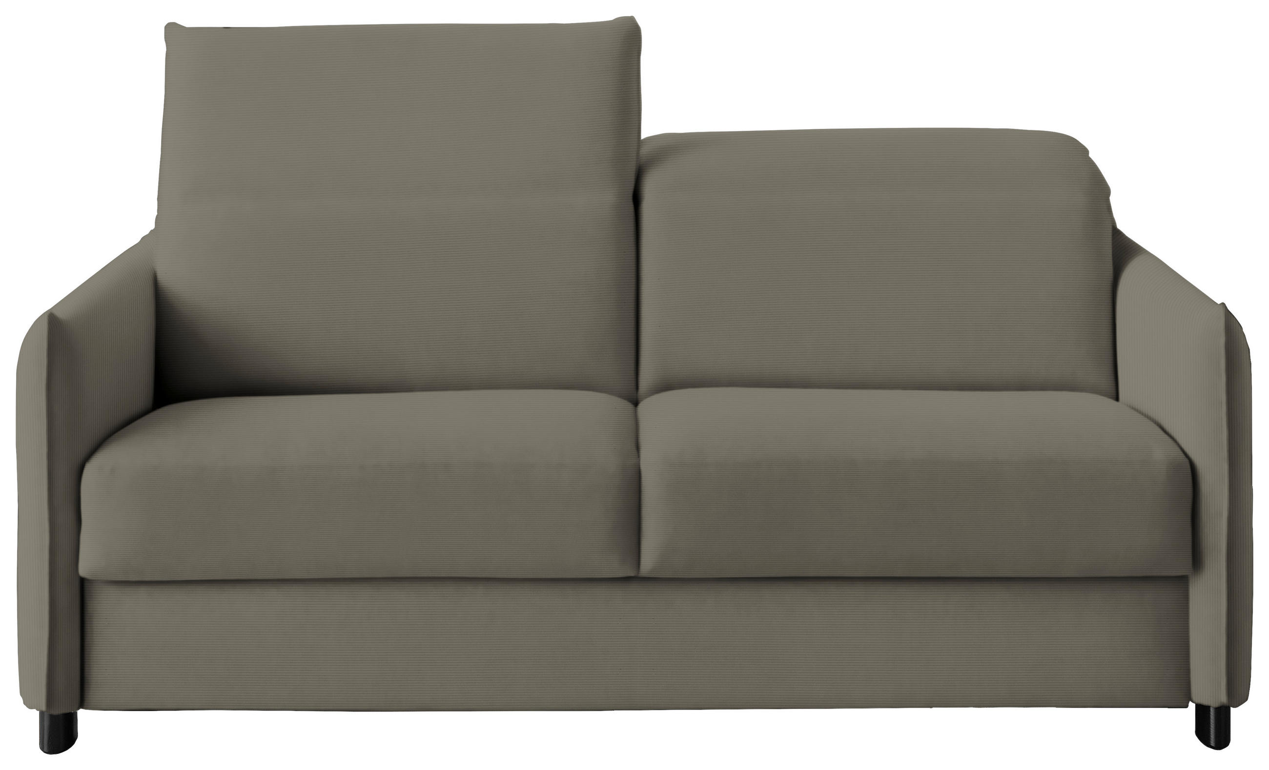SCHLAFSOFA in Cord, Velours Graubraun  - Graubraun/Schwarz, KONVENTIONELL, Textil/Metall (188/84-105/100cm) - Bali