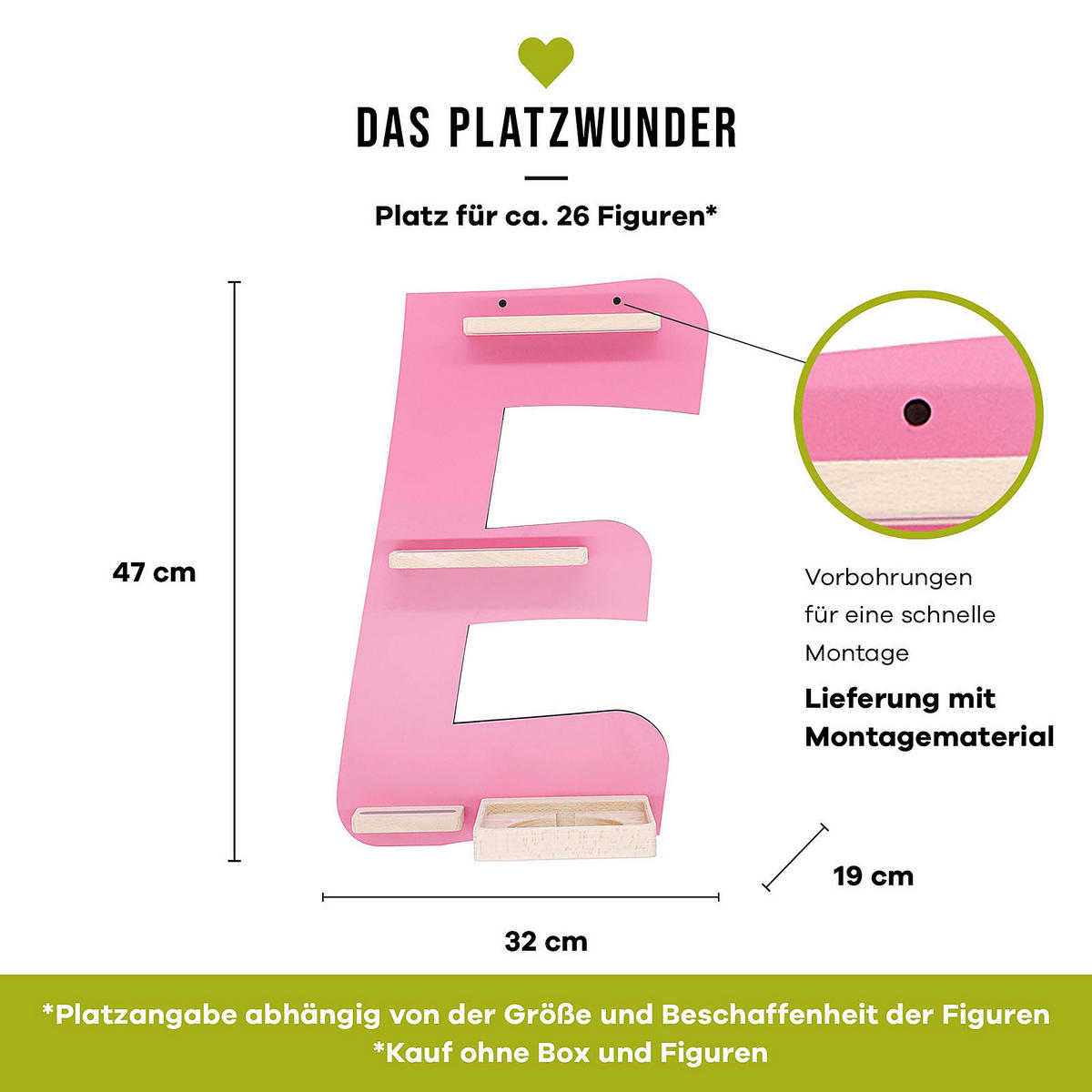 KINDERREGAL Pink  - Pink, MODERN, Holzwerkstoff (32/47/19cm) - MID.YOU